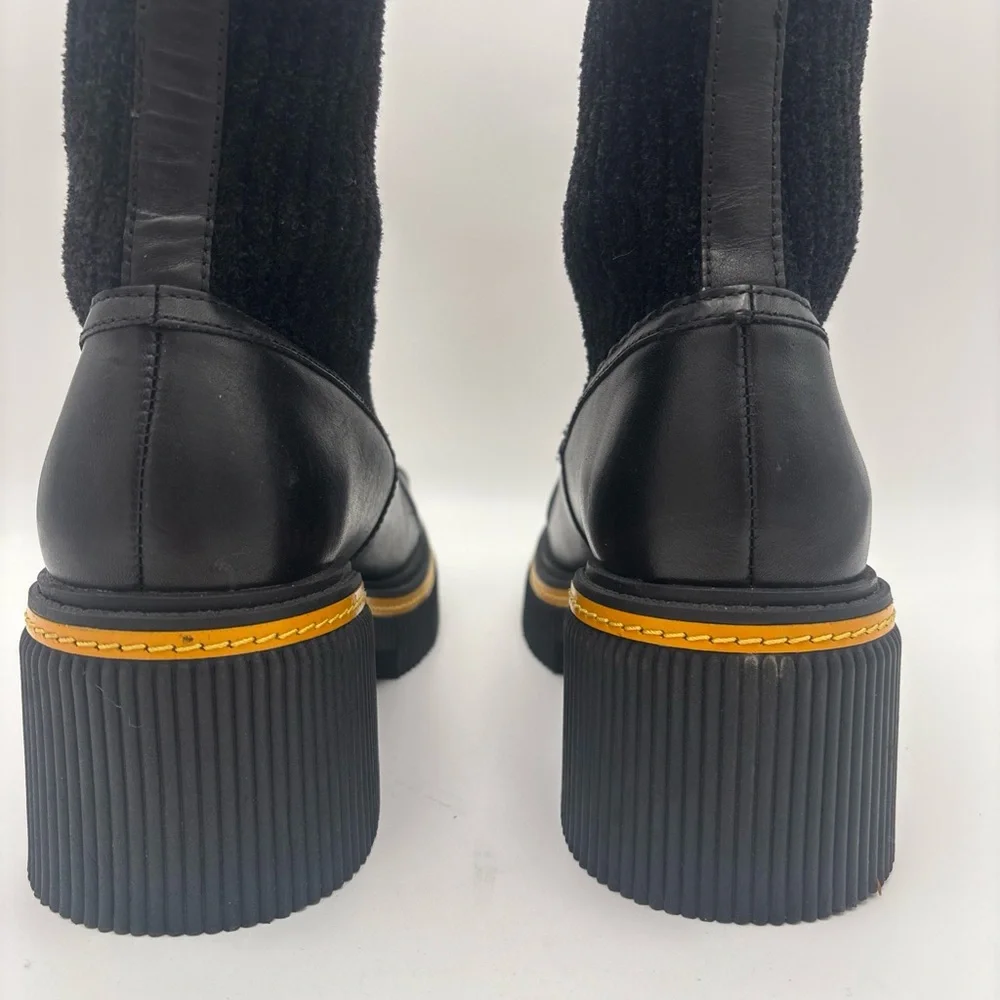 AEROSOLES Black and‎ Gold Heeled Boots